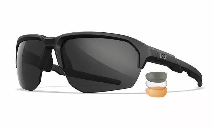 Wiley X WX Jakl Grey & Clear & Light Rust - Matte Black - Schießbrillen - 712316091534 - 1