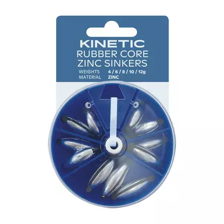 Kinetic Rubber Core Zinc Sinkers Assortment - Bleischrot & Stylbleie - 5707461302395 - 1