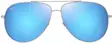 Maui Jim Hauoli XL - Shiny Silver Frame with Blue Hawaii Lens - Kunststofflinsen - 603429080105 - 2