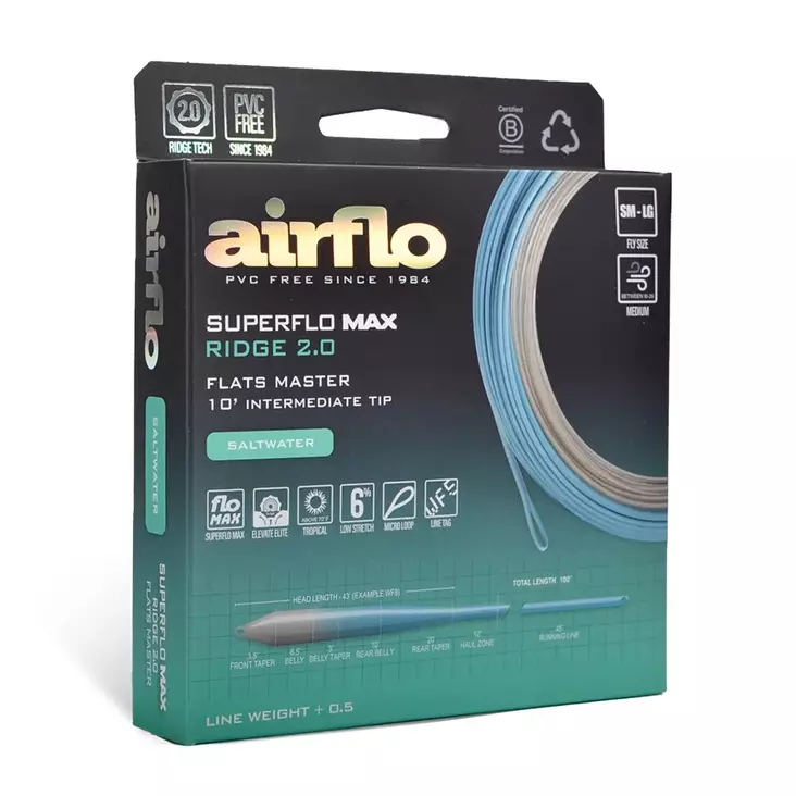 Airflo Superflo Max Ridge 2.0 Flats Master Intermediate Tip - Schwimmend - 614910119815 - 1