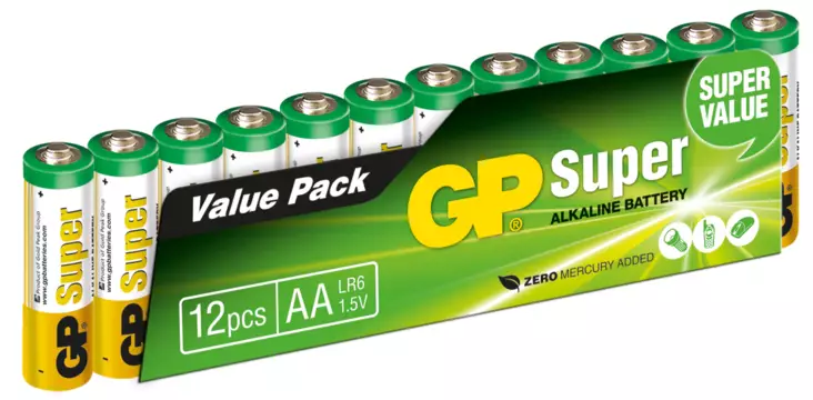 GP Super Alkaline AA 12kpl paristo - Batterien und Powerbanks - 4891199217005 - 1