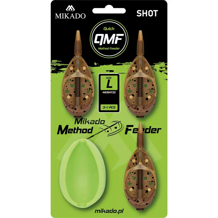 Mikado Method Feeder Shot Q.M.F. Set L 20+30+40g - Method-Feeder-Formen - 5900637068235 - 1