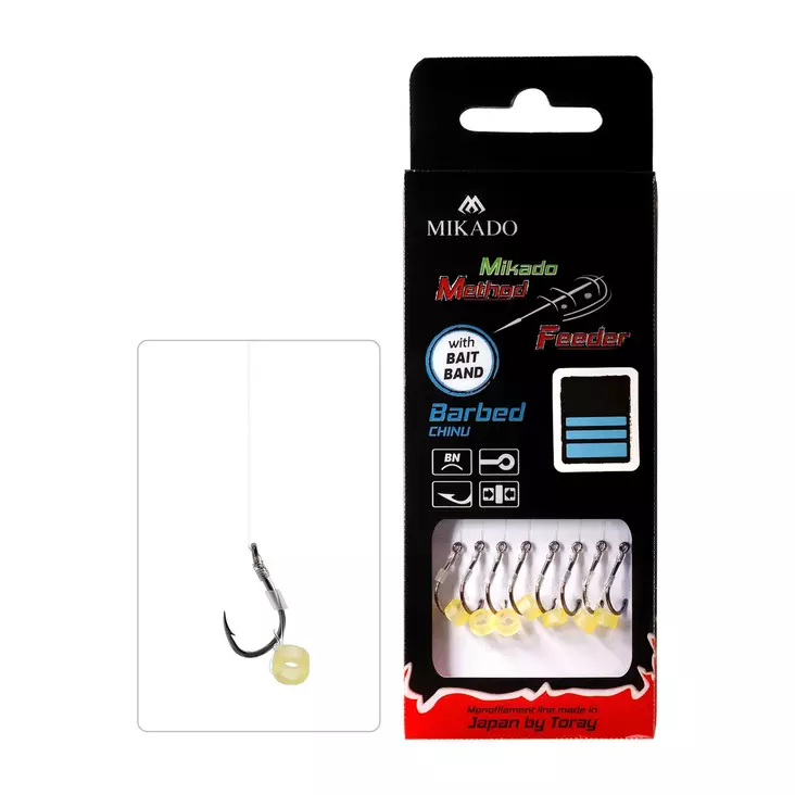 Mikado MF Rig HMFB12G Rubber Mono Barbed - Gebundene Haken - 5900637720645 - 1