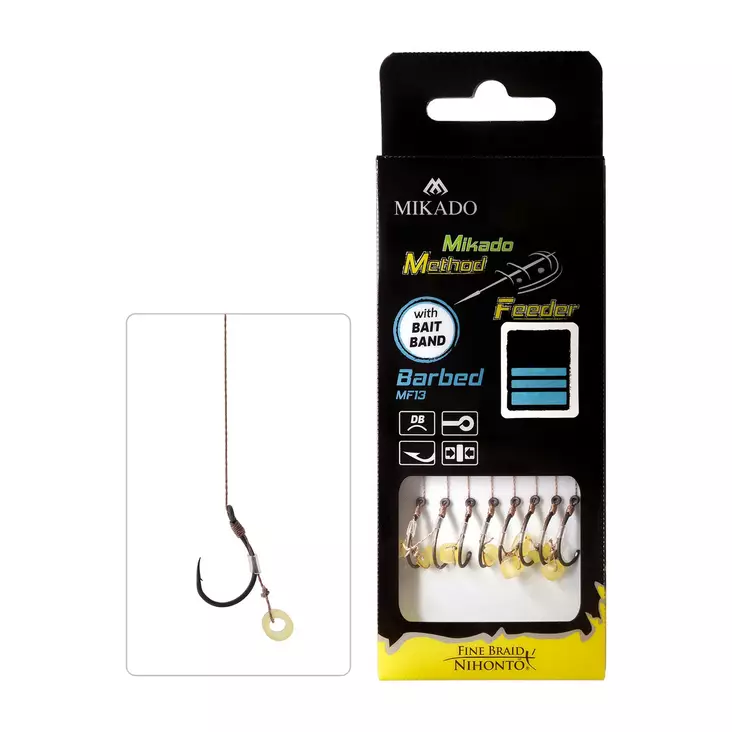 Mikado MF Rig HMFB213G Bait Band Braid Barbed - Gebundene Haken - 5900637050995 - 1