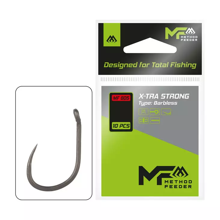 Mikado X-tra Strong Hook Barbless - Öhr- & Plättchenhaken - 5900637115045 - 1