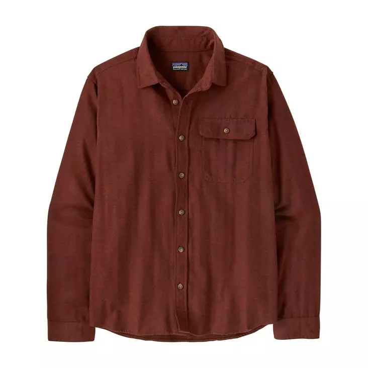 Patagonia M's Long Sleeve Lightweight Fjord Flannel Shirt Mirror Weave: Rusty Red - Hemden - 199346121255 - 1