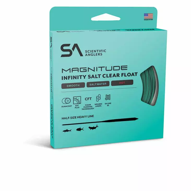 Scientific Anglers Magnitude Smooth Infinity Salt Aqua/Clear - Schwimmend - 840309143615 - 2