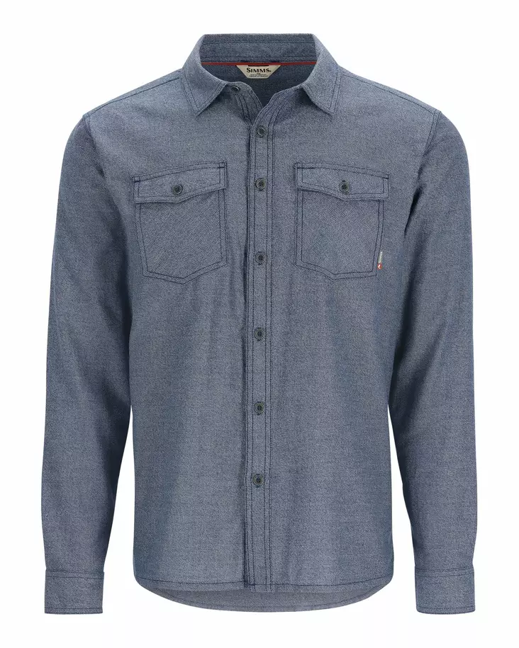 Simms Shoal Flannel Shirt Midnight - Hemden - 694264627655 - 1
