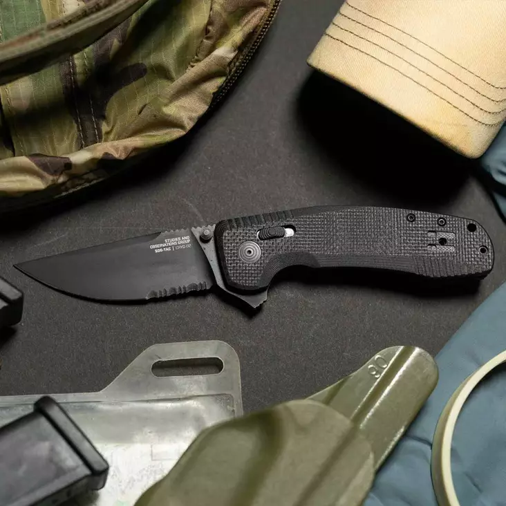 SOG-TAC XR Blackout Serrated - Klappmesser - 729857010375 - 1