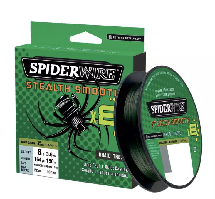 SpiderWire Stealth Smooth 8 Moss Green - Geflochtene Schnüre - 022021663255 - 1
