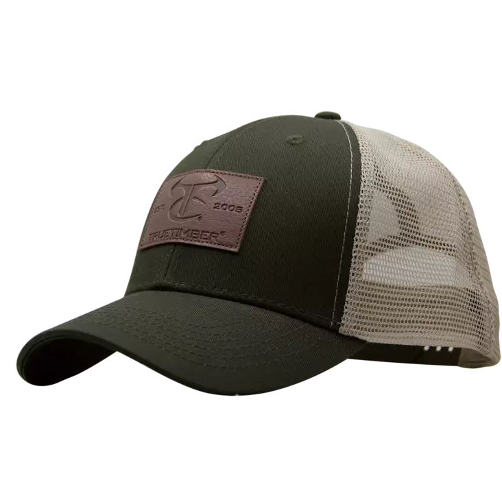 TrueTimber Leather Patch Cap Olive - Kopfbedeckungen - 840194778855 - 1