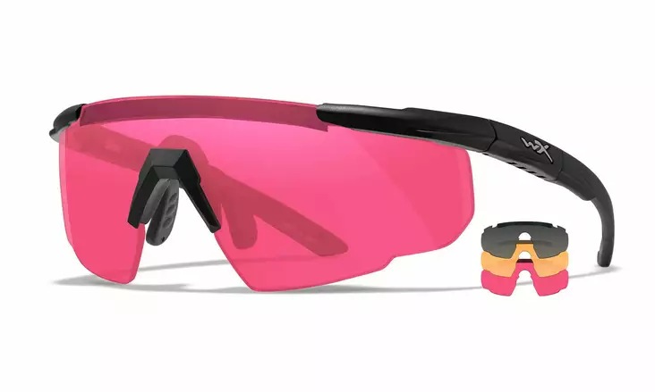 Wiley X Saber Advanced Grey & Light Rust & Vermillion - Matte Black - Schießbrillen - 712316003155 - 1