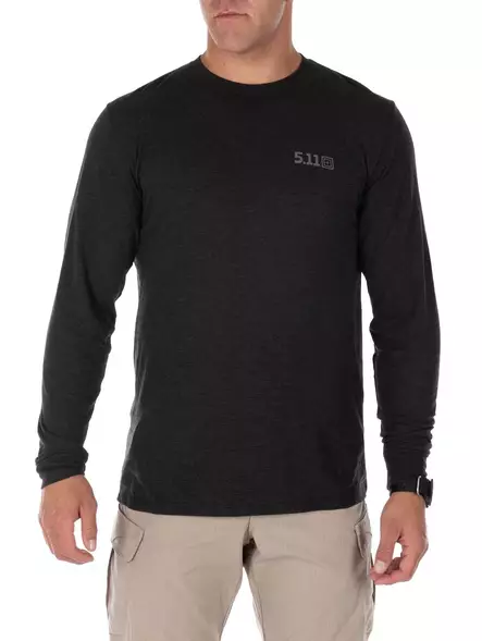 5.11 Triblend Legacy L/S Tee Black Htr - Taktische Shirts - 888579358346 - 1