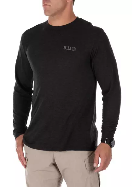 5.11 Triblend Legacy L/S Tee Black Htr - Taktische Shirts - 888579358346 - 2