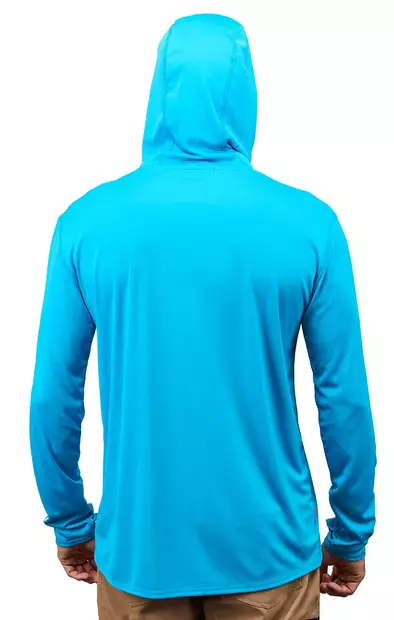Grundens Tough Sun Hoodie Azure - Hemden - 0840316306836 - 2