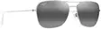 Maui Jim Naauao - Shiny Silver Frame with Neutral Grey Lens - Kunststofflinsen - 603429080136 - 1