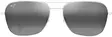 Maui Jim Naauao - Shiny Silver Frame with Neutral Grey Lens - Kunststofflinsen - 603429080136 - 2