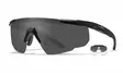Wiley X Saber Advanced Grey & Clear - Matte Black - Schießbrillen - 712316000116 - 1