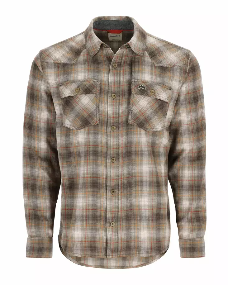 Simms Santee Flannel Shirt Bayleaf Sunglow Pane Ombre - Hemden - 694264625446 - 1