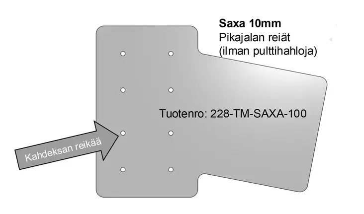 Catchy Asennuslevy 10mm Saxa Pred - Andere Zubehör - 1305202516 - 1