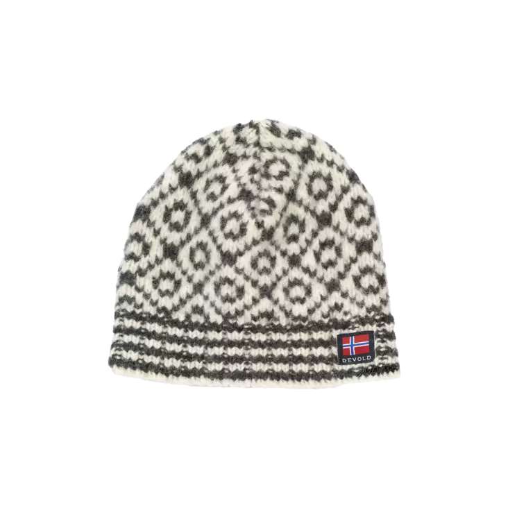 Devold Svalbard Wool Beanie Offwhite/anthracite - Mützen - 7028567702246 - 1