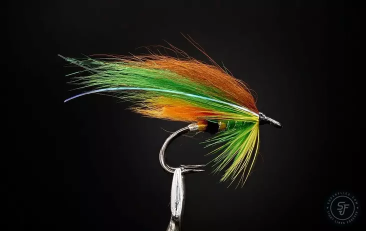Green Highlander Salmon Fly - Doppelhaken-Lachsfliegen - 8859202532596 - 1