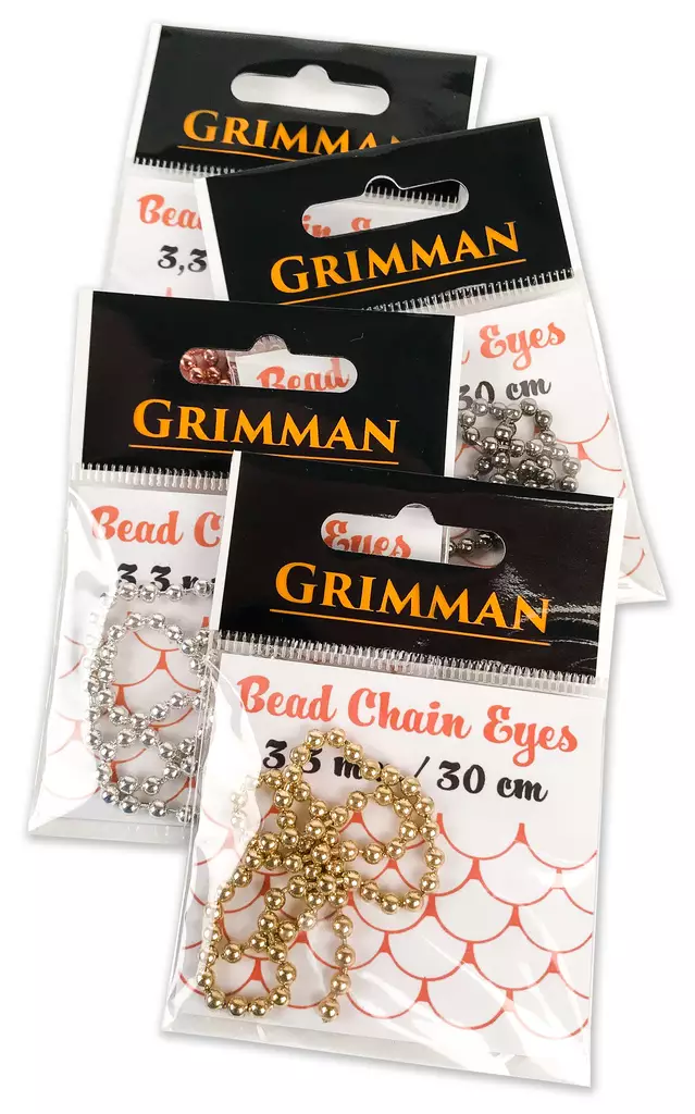 Grimman Bead Chain Eyes 3,3mm Metallic - Beschwerte Augen - 11808016 - 1