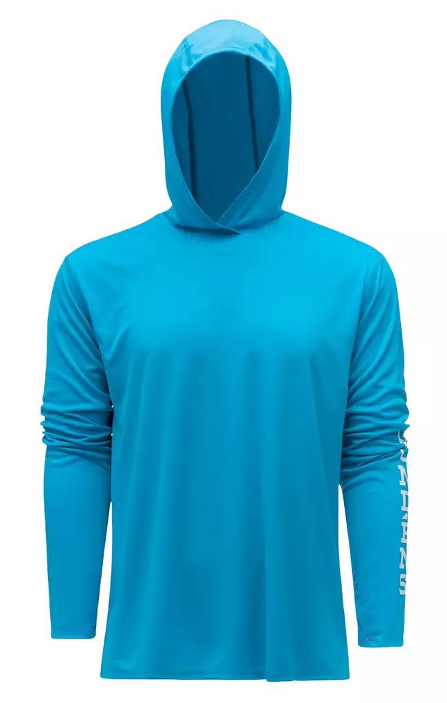 Grundens Tough Sun Hoodie Azure - Hemden - 0840316306836 - 1