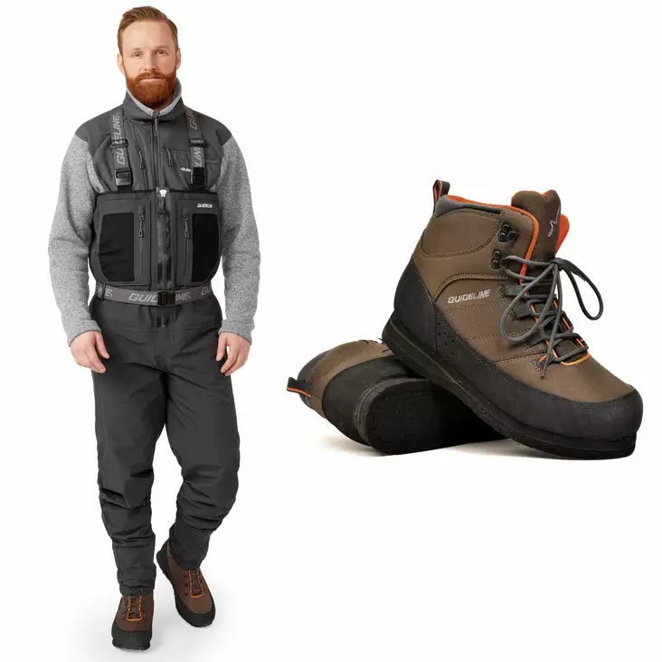 Guideline Laxa 2.0 Zip Wader and Felt Boot Bundle - Watausrüstung-Kombinationen - 2035002040S6 - 1