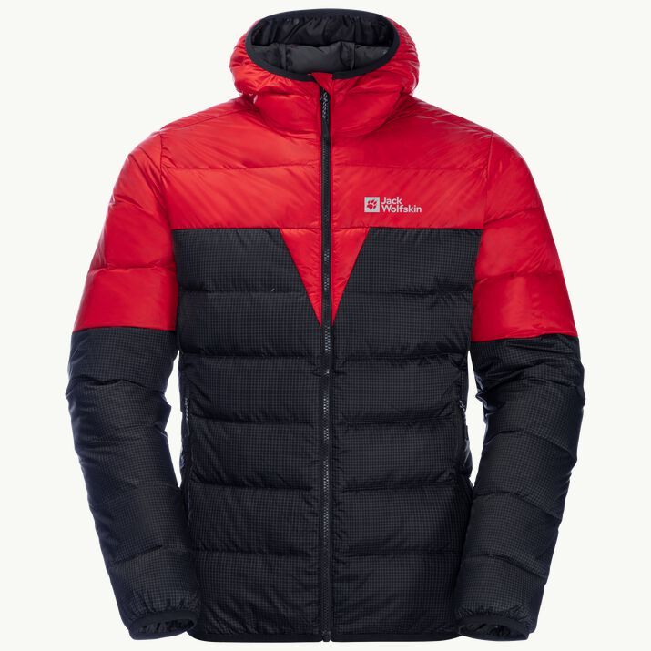 Jack Wolfskin Mens DNA Tundra Hoody Adrenaline Red - Daunenjacken für Herren - 4064993512946 - 1