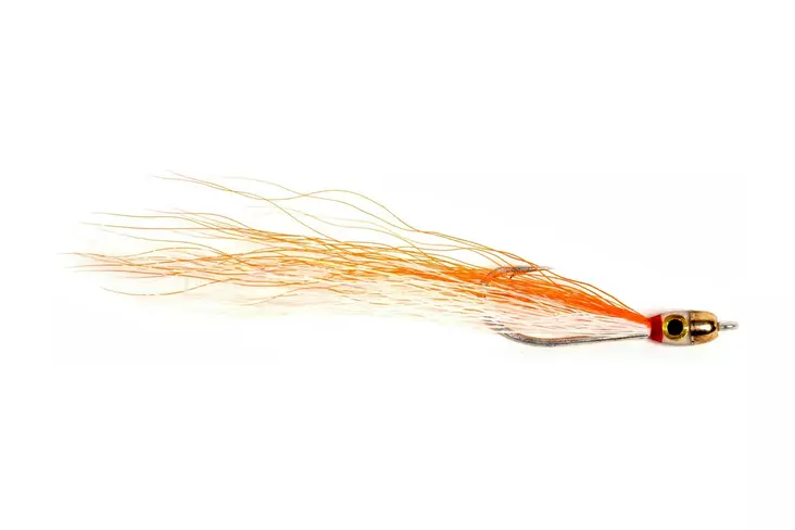 Jiggy Fly Orange White #6 - Streamer - 7033841044066 - 1