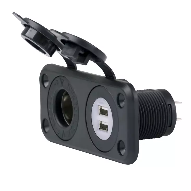 Marinco Dual USB Charger and 12V Receptacle - Batteriezubehör - 093344059896 - 1