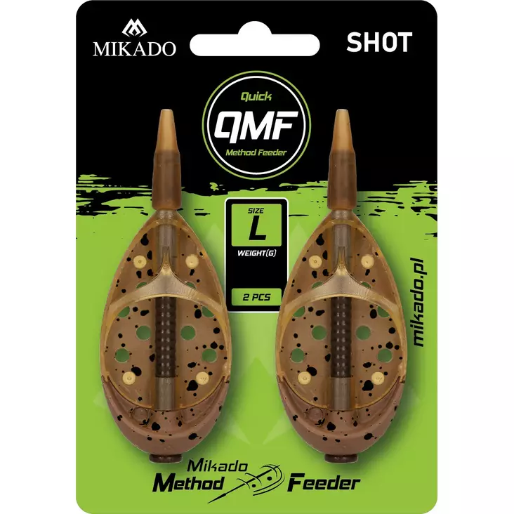 Mikado Method Feeder Shot Q.M.F. L 2 pcs - Flache & Hybrid-Method-Feeder - 5900637068136 - 1