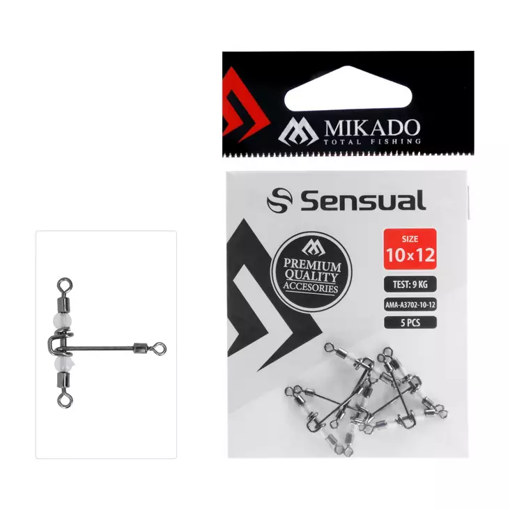 Mikado Roller Swivel Triple with T-Beads - Wirbel & Quick-Change-Links - 5900637148456 - 1