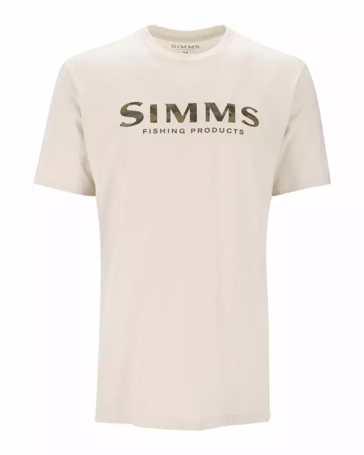 Simms Simms Shroud Fill Logo T-Shirt Natural - Herren-T-Shirts - 694264678626 - 1