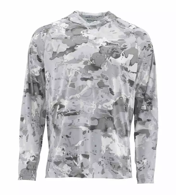 Simms Solarflex Hoody Cloud Camo Grey - Hemden - 694264438916 - 1