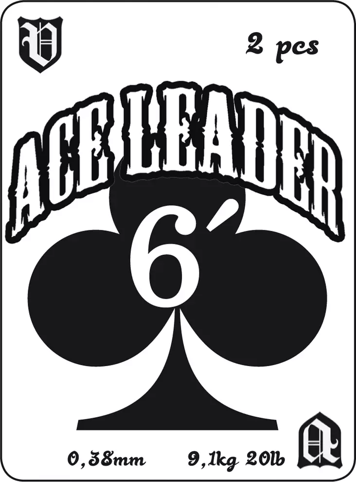 Vision Ace Leader 2-Pack 6' 0,38mm - Nylon-Vorfächer - 6417512820509 - 2