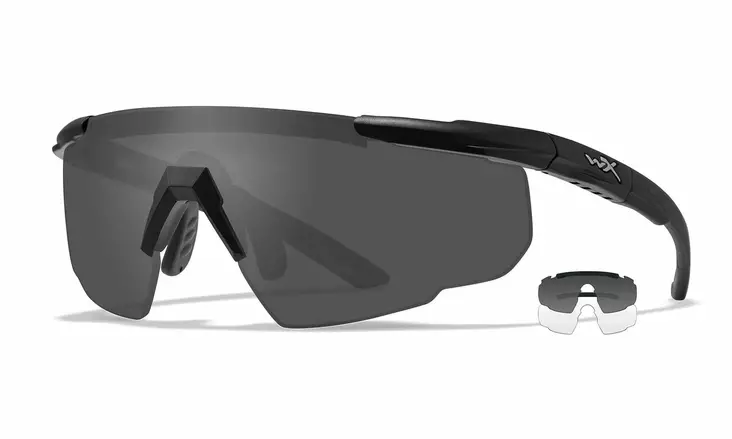 Wiley X Saber Advanced Grey & Clear - Matte Black - Schießbrillen - 712316000116 - 1