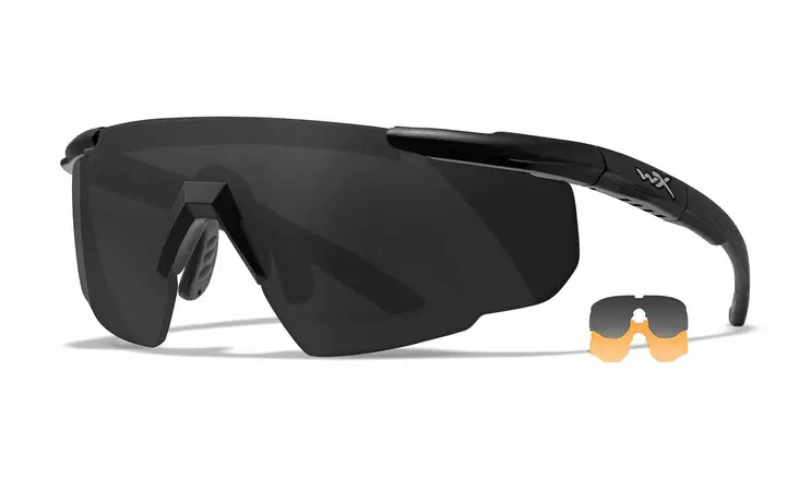 Wiley X Saber Advanced Grey & Light Rust - Matte Black - Schießbrillen - 712316003056 - 1