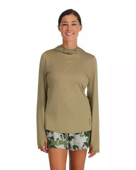 Simms Womens BugStopper SolarFlex Hoody Bay Leaf - Sweatshirts - 694264649817 - 2