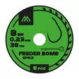 Mikado Feeder Bomb Rig Spike Barbless Mono 38cm - Gebundene Haken - 5900637105947 - 1
