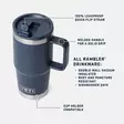 Yeti Rambler 20 OZ Travel Straw Mug Navy - Isolierte Flaschen und Becher - 888830503867 - 2