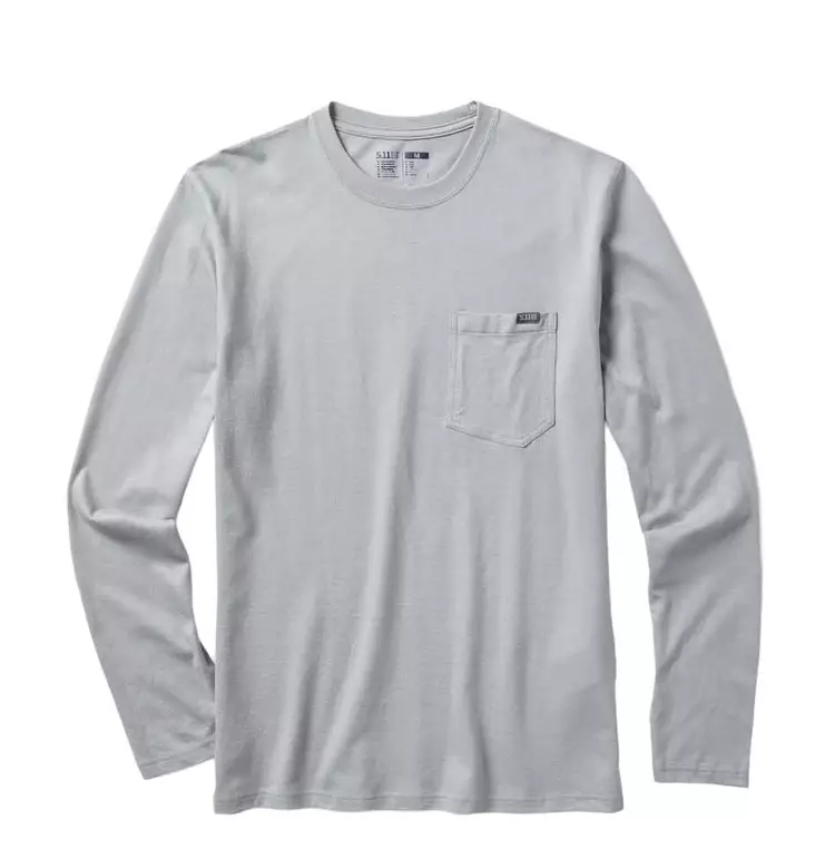 5.11 Elite L/S Tee Grey - Taktische Shirts - 198900091317 - 1