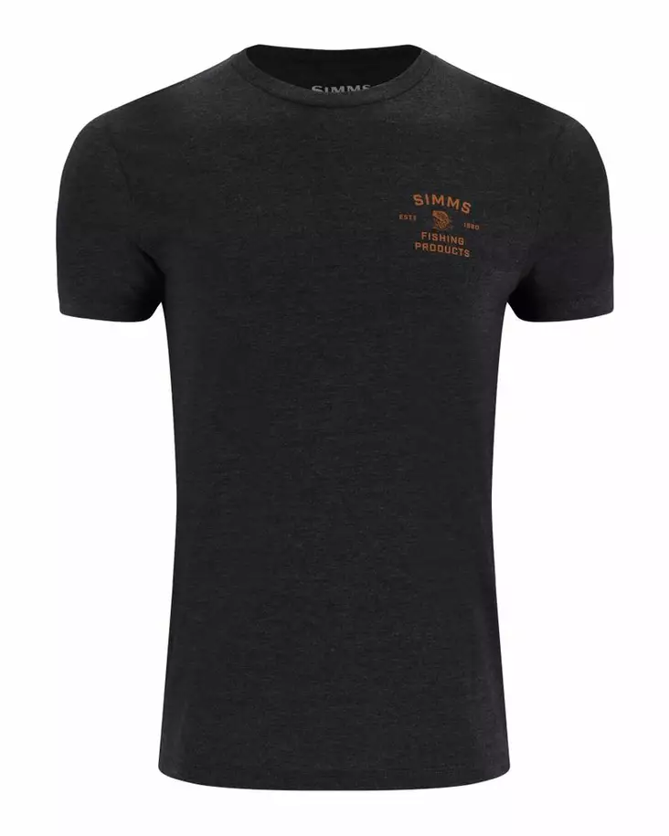 Simms Stacked Bass T-Shirt Charcoal Heather - Herren-T-Shirts - 694264662137 - 2