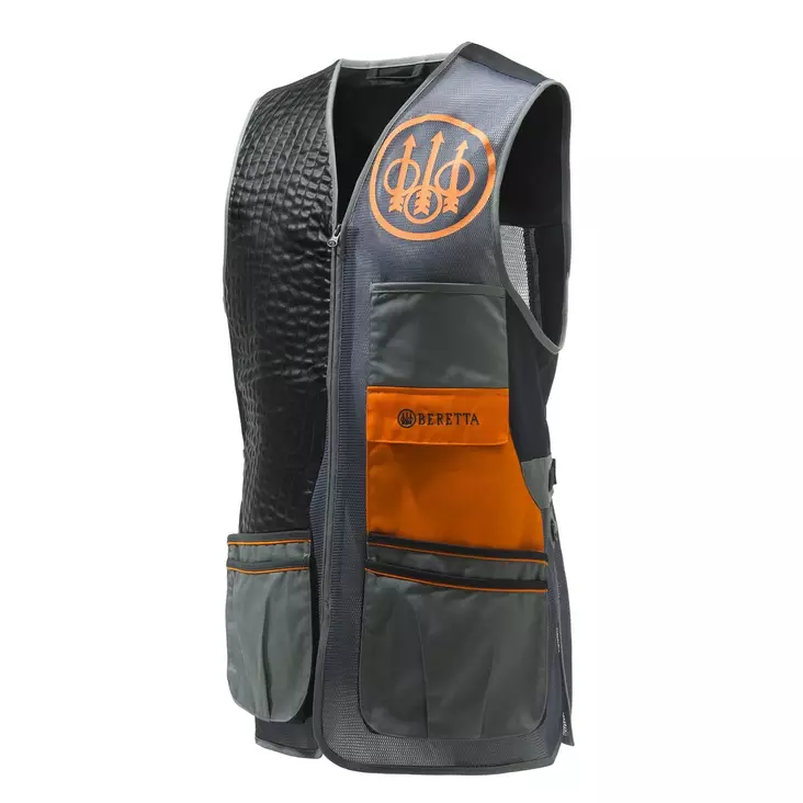 Beretta Sporting EVO Vest Grey Castelrock / Black / Orange - Schießwesten - 8051832488087 - 1