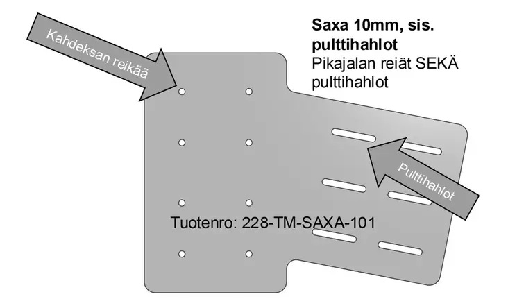 Catchy Asennuslevy 10mm Saxa Pred Pultti - Andere Zubehör - 1305202517 - 1