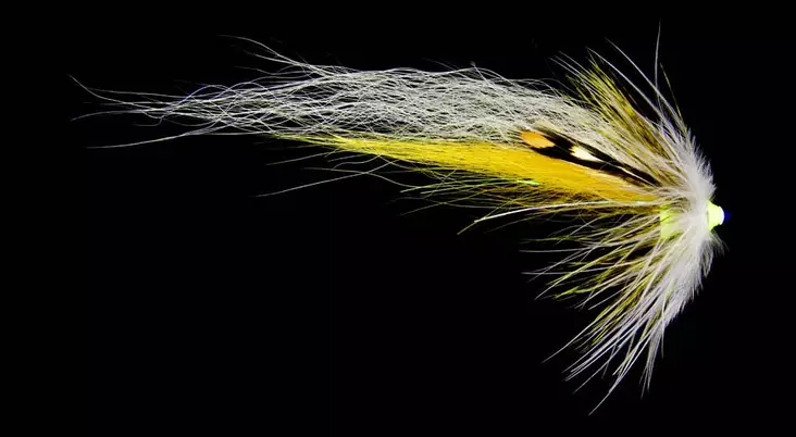 Frödin Flies BTT Nobody Yellow White Win - Tube Fliegen - 7340154605397 - 1