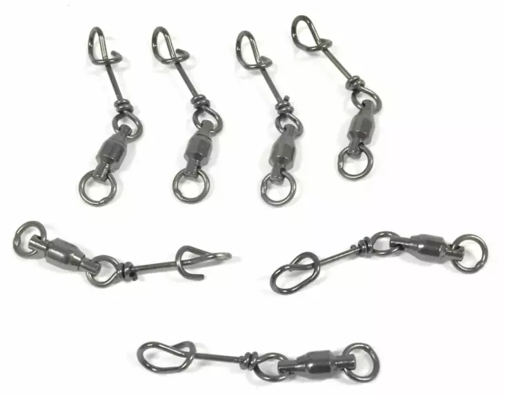 Mustad Fastach Clip BB #3 7kpl - Karabiner und Wirbel - 023534424227 - 1