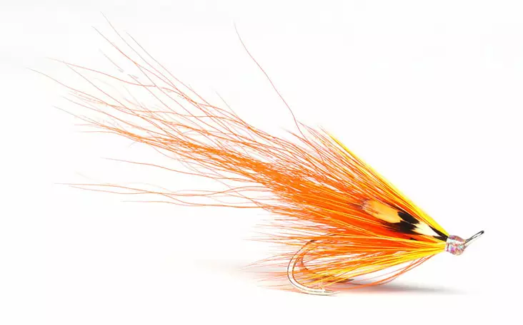 Orange Flamethrower - Doppelhaken-Lachsfliegen - 7033840119437 - 1