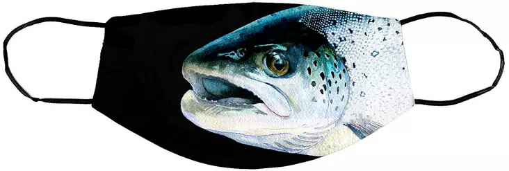 Sakke Yrjölä Brown trout Cloth face mask - Drucksachen - 6430048501247 - 1